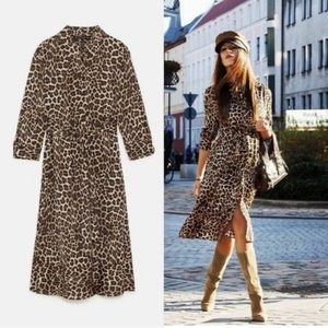 ZARA | leopard print tunic